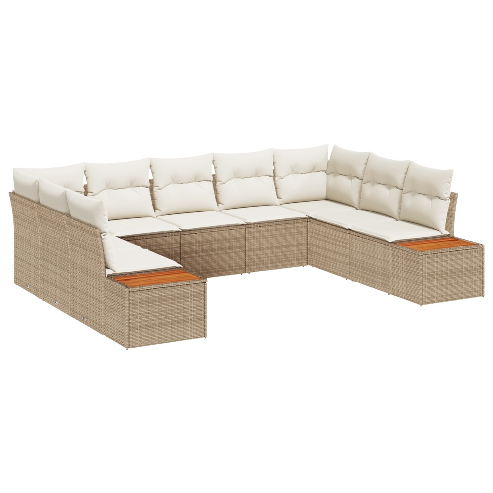 vidaXL Set de canapele pentru grădină cu pernă 5 pcs bej și crem