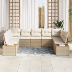 vidaXL Set de canapele pentru grădină cu pernă 5 pcs bej și crem vidaXL Set de canapele pentru grădină cu pernă 5 pcs bej și crem