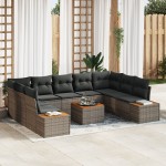 vidaXL Set de canapele pentru grădină 6 pcs Gri 289 x 209 x 85 cm