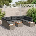 vidaXL Set de canapele pentru grădină 6 pcs Gri 289 x 209 x 85 cm