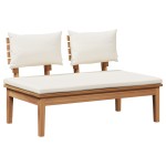 vidaXL Setul de banci de grădină cu 5 piese, include perne, din lemn de teak solid. vidaXL Setul de banci de grădină cu 5 piese, include perne, din lemn de teak solid.