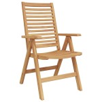 Set de dining pliabil 7 piese lemn solid tec vidaXL