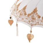 vidaXL Umbrela balineză cu bază Crem 95 x 95 x 260 cm