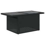 Set canapea de grădină vidaXL cu 7 piese și perne Poliratan negru Set canapea de grădină vidaXL cu 7 piese și perne Poliratan negru