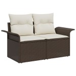 vidaXL Set de canapele pentru grădină 10 pcs Maro 100 x 55 x 73 cm vidaXL Set de canapele pentru grădină 10 pcs Maro 100 x 55 x 73 cm