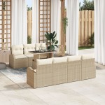 vidaXL Set de canapele pentru grădină 8 pcs Bej 100 x 55 x 73 cm vidaXL Set de canapele pentru grădină 8 pcs Bej 100 x 55 x 73 cm