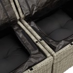 vidaXL Set de canapele pentru grădină cu pernă 8 pcs Gri deschis