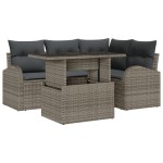 vidaXL Set de canapele pentru grădină 5 pcs Gri 100 x 55 x 73 cm