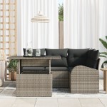 vidaXL Set de canapele pentru grădină 5 pcs Gri 100 x 55 x 73 cm