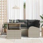 vidaXL Set de canapele pentru grădină cu pernă 5 pcs Gri deschis vidaXL Set de canapele pentru grădină cu pernă 5 pcs Gri deschis