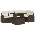 vidaXL Set de canapele pentru grădină 6 pcs Maro 100 x 55 x 73 cm