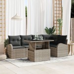 vidaXL Set de canapele pentru grădină 6 pcs Gri 100 x 55 x 73 cm
