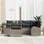 vidaXL Set de canapele pentru grădină 6 pcs Gri 100 x 55 x 73 cm