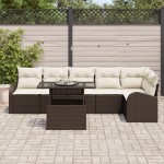 vidaXL Set de canapele pentru grădină 7 pcs Maro 100 x 55 x 73 cm vidaXL Set de canapele pentru grădină 7 pcs Maro 100 x 55 x 73 cm