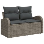 vidaXL Set de canapele pentru grădină 7 pcs Gri 100 x 55 x 73 cm