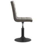 vidaXL Scaune de bucătărie pivotante, 2 buc, gri închis, catifea