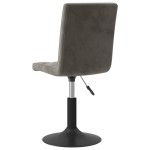 vidaXL Scaune de bucătărie pivotante, 2 buc, gri închis, catifea