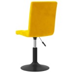 vidaXL Scaune de bucătărie pivotante, 2 buc., galben muștar, catifea