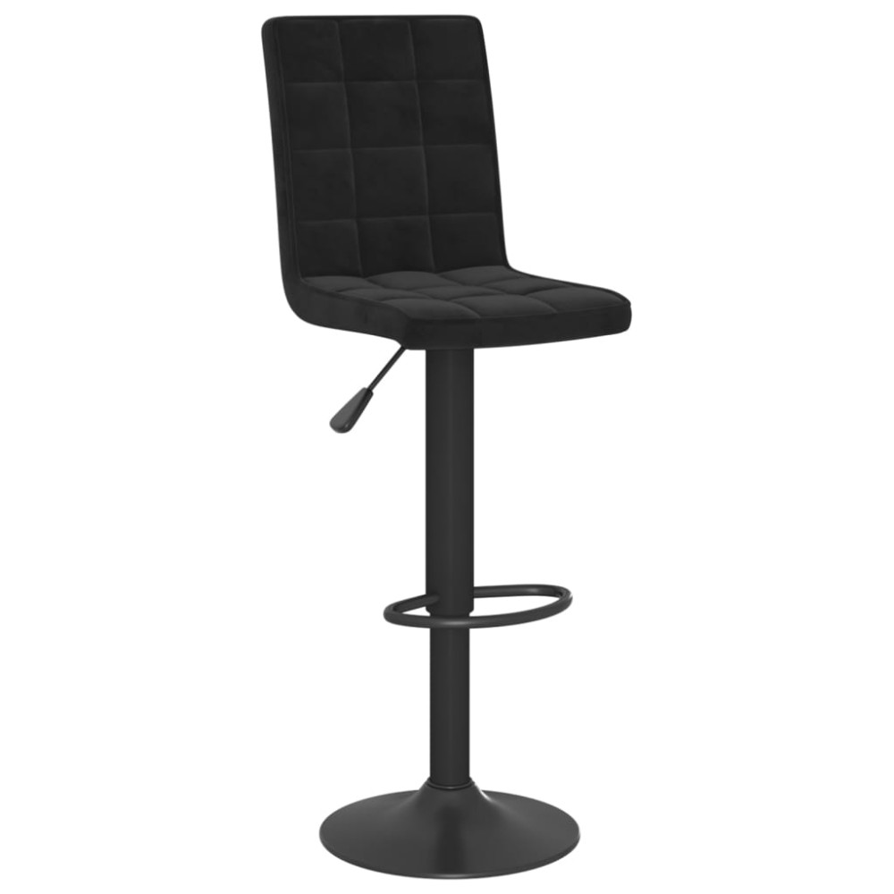 vidaXL Scaun de bar, negru, catifea