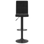 vidaXL Scaun de bar, negru, catifea