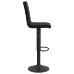vidaXL Scaun de bar, negru, catifea