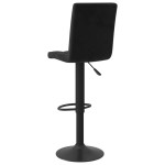 vidaXL Scaun de bar, negru, catifea
