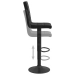 vidaXL Scaun de bar, negru, catifea