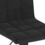 vidaXL Scaun de bar, negru, catifea