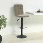 vidaXL Scaun de bar, gri deschis, catifea vidaXL Scaun de bar, gri deschis, catifea