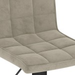 vidaXL Scaun de bar, gri deschis, catifea vidaXL Scaun de bar, gri deschis, catifea