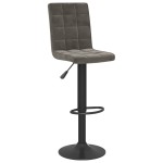 vidaXL Scaun de bar, gri închis, catifea