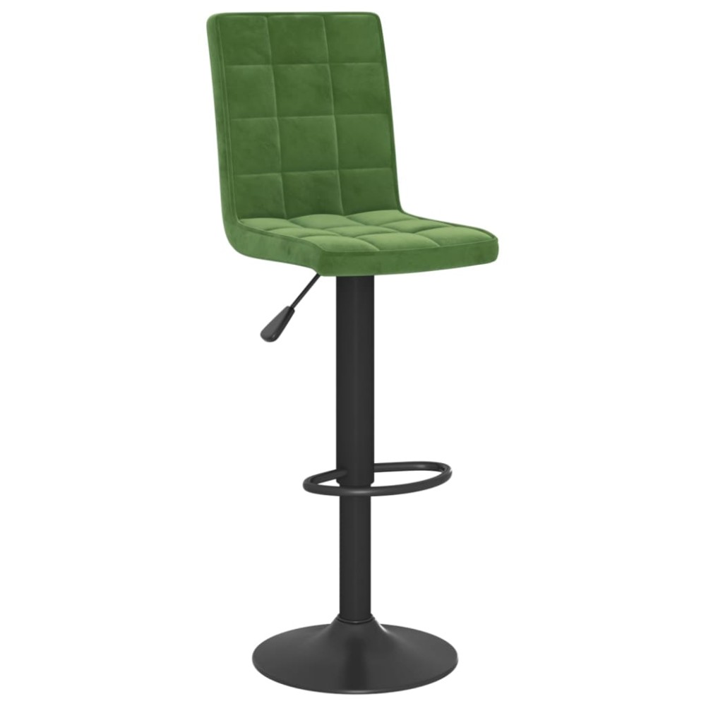 vidaXL Scaun de bar, verde închis, catifea