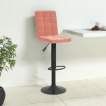 vidaXL Scaun de bar, roz, catifea vidaXL Scaun de bar, roz, catifea