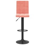 vidaXL Scaun de bar, roz, catifea vidaXL Scaun de bar, roz, catifea