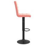 vidaXL Scaun de bar, roz, catifea vidaXL Scaun de bar, roz, catifea