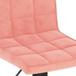 vidaXL Scaun de bar, roz, catifea vidaXL Scaun de bar, roz, catifea