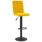 vidaXL Scaun de bar, galben muștar, catifea vidaXL Scaun de bar, galben muștar, catifea