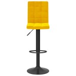 vidaXL Scaun de bar, galben muștar, catifea vidaXL Scaun de bar, galben muștar, catifea