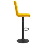 vidaXL Scaun de bar, galben muștar, catifea vidaXL Scaun de bar, galben muștar, catifea