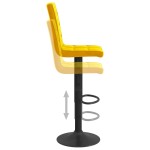 vidaXL Scaun de bar, galben muștar, catifea vidaXL Scaun de bar, galben muștar, catifea