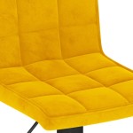 vidaXL Scaun de bar, galben muștar, catifea vidaXL Scaun de bar, galben muștar, catifea