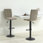 vidaXL Scaune de bar, 2 buc., gri deschis, catifea vidaXL Scaune de bar, 2 buc., gri deschis, catifea