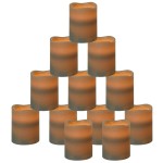 vidaXL Lumânări LED fără flacără cu telecomandă 24 buc. alb cald
