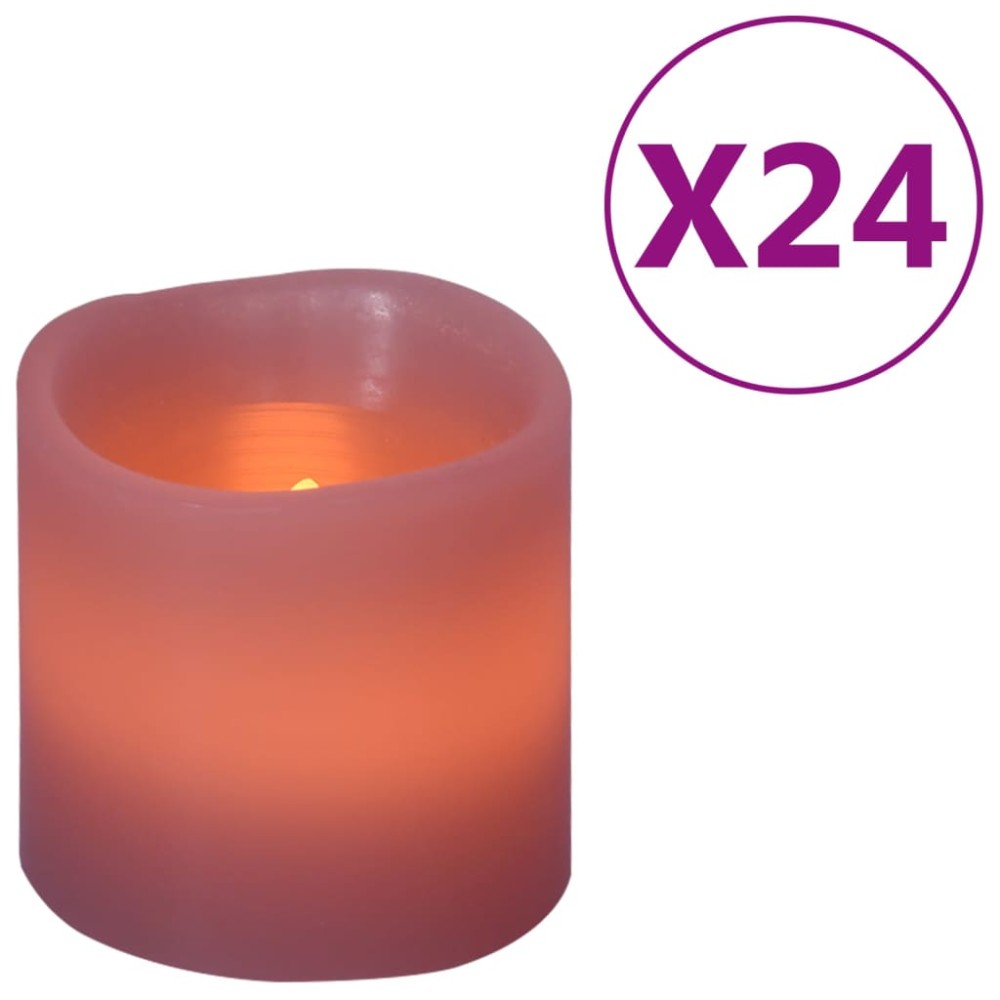 vidaXL Lumânări LED electrice, 24 buc., alb cald