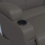 vidaXL Fotoliu de masaj balansoar, antracit, piele ecologică