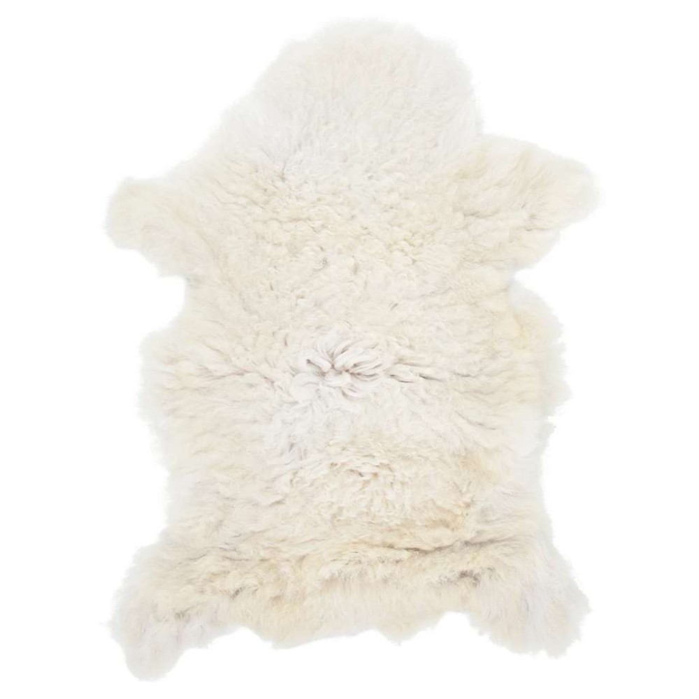 vidaXL Piele de oaie, crem, (60-70)x(90-100) cm