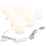 vidaXL Lampă de oglindă cu 8 becuri LED alb cald și alb rece vidaXL Lampă de oglindă cu 8 becuri LED alb cald și alb rece