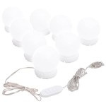 vidaXL Lampă de oglindă cu 8 becuri LED alb cald și alb rece vidaXL Lampă de oglindă cu 8 becuri LED alb cald și alb rece