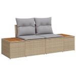 Set canapea grădină 6 piese cu perne bej poliratan vidaXL Set canapea grădină 6 piese cu perne bej poliratan vidaXL