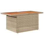 Set canapea de grădină vidaXL cu perne Bej Ratan Poli Set canapea de grădină vidaXL cu perne Bej Ratan Poli